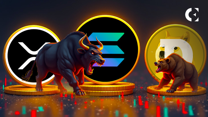 XRP 的“小黄金交叉”、SOL 的“黄金交叉”与DOGE 的薄弱之处对比