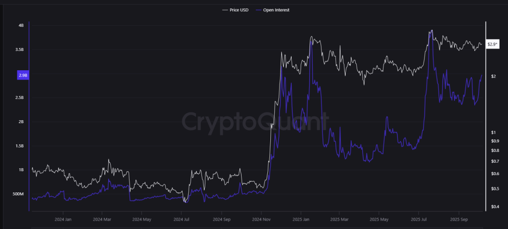 XRP 未平仓合约逼近 30 亿美元,CEO 预测ETF资金流入将达100亿美元